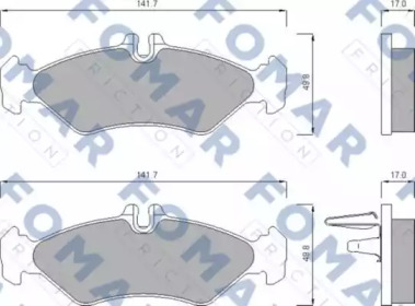 FOMAR FRICTION fo627481 -  Комплект тормозных колодок, дисковый тормоз